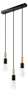 Candelabru pe cablu SIMON 3xE27/60W/230V negru