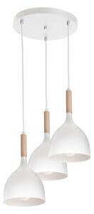Lustră pe cablu NOAK WOOD 3xE27/60W/230V