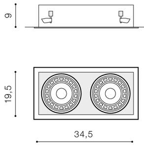 Azzardo AZ2875 - Lampă încastrată NOVA 2xGU10-ES111/50W/230V