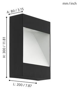 Eglo 98095 - Aplică perete exterior LED MANFRIA LED/10W/230V IP44