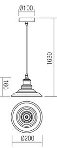 Redo 01-1293 - Lustră pe cablu SPINNER 1xE27/42W/230V