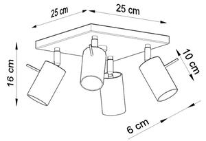 Plafonieră spot RING 4xGU10/40W/230V