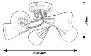Rabalux 5691 - Plafonieră CONNOR 5xE14/40W/230V