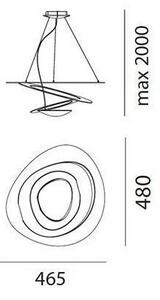 Artemide AR 1249010A - Pendul LED dimabil, suspendat pe cablu PIRCE MICRO LED/27W/230V