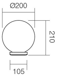 Abajur de rezervă Redo 9761 SFERA d. 20 cm IP44 alb