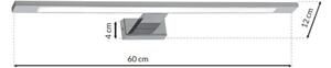 Iluminare LED pentru oglindă de baie SHINE LED/12W/230V 60 cm IP44 crom lucios