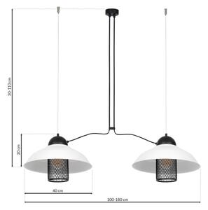 Lustră pe cablu BJORN 2xE27/60W/230V