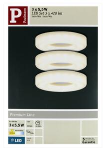 SET 3x plafonieră încastrată LED/5,5W BAGEL 230V Paulmann 92704