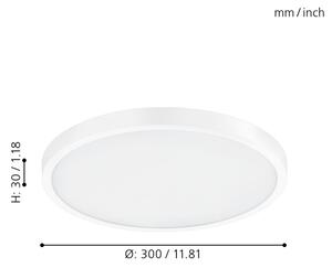 Eglo 98293 - Plafonieră LED dimabilă FUEVA-A, 20W, 230V + telecomandă