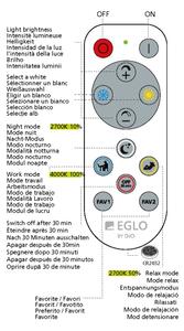 Eglo 98293 - Plafonieră LED dimabilă FUEVA-A, 20W, 230V + telecomandă