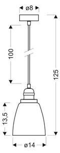 Lustră pe cablu VOICE 1xE27/40W/230V