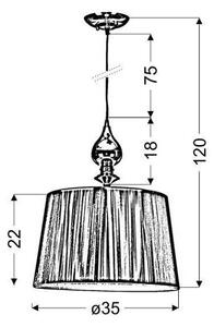 Lustră pe cablu GILLENIA 1xE27/60W/230V