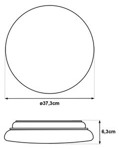 Plafonieră LED cu senzor de mișcare LENA LED/24W/230V, diam. 37,3 cm, albă