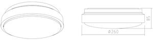 APLED - Plafonieră LED LENS PP TRICOLOR LED/12W/230V IP41 825lm