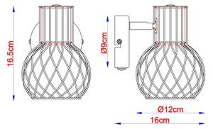 Globo 54013-1 - Aplică perete spot ARGUSTO 1xE27/40W/230V