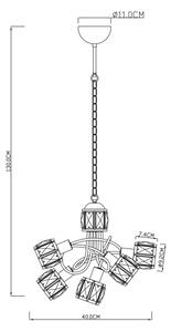Globo 54356-5H - Candelabru LED KRIS 5xE14/40W/230V + LED/5W pe șir
