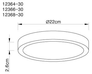 Plafonieră LED Globo 12368-30 LUCENA LED/28W/230V