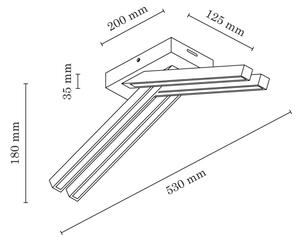 Spot-Light 2246474 - Plafonieră aplicată LED LINUS 4xLED/4,5W/230V stejar mat