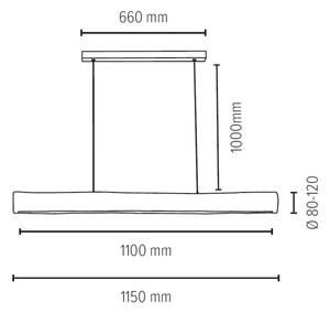 Lustră LED dimabilă pe cablu Spot-Light 69680104 LUCAS LED/33W/230V
