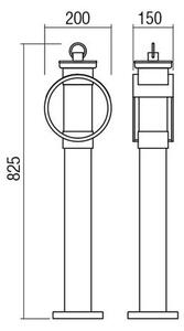 Redo 9573 - Lampă exterior COMPASS 1xE27/42W/230V IP33