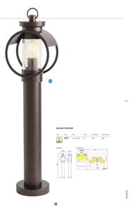 Redo 9573 - Lampă exterior COMPASS 1xE27/42W/230V IP33