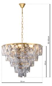Lustră de cristal pe lanț CHELSEA 6xE14/40W/230V