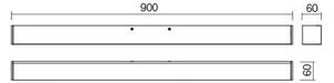 Redo 01-2328 - Iluminare LED pentru oglindă de baie THELA, 25 W, 230 V, 90 cm, IP44