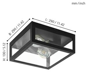 Plafonieră pentru baie Eglo 99122 AMEZOLA 2xE27/40W/230V IP44