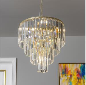 Lustră de cristal pe lanț Brilagi MOZART 5xE14/40W/230V auriu