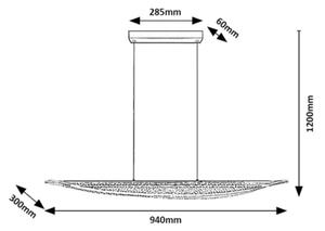 Rabalux 72413 - Lustră LED suspendată pe cablu ZOFRAEL LED/32W/230V 3000K