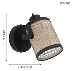 Eglo 43493 - Aplică perete RUSCOMB 1xE27/10W/230V
