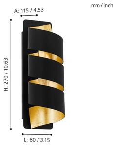 Eglo 98755 - Aplică perete ELIZONDO 1xE14/40W/230V