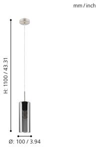 Lustră pe cablu SELVINO 1xE27/15W/230V Eglo 98694