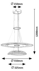 Rabalux 72412 - Lustră suspendată ZOFRAEL cu LED/36W/230V 3000K