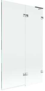 Mexen Lunar L, paravan de cadă cu 2 aripi, dreapta, 110 x 150 cm, sticlă transparentă, crom, 897L-110-100-01-00-P