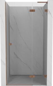 Mexen Lunar L, ușă de duș cu balamale pe dreapta 70 cm, sticlă transparentă de 8 mm, profil mat cupru, 834L-070-000-65-00-P