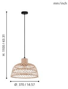 Eglo 43285 - Lustră pe cablu AUSNBY 1xE27/40W/230V
