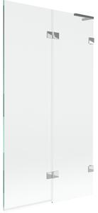 Mexen Lunar L, paravan de cadă cu 2 aripi, dreapta, 100 x 150 cm, sticlă transparentă, crom, 897L-100-100-01-00-P