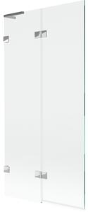 Mexen Lunar L, paravan de cadă cu 2 aripi stânga 90 x 150 cm, sticlă transparentă, crom, 897L-090-100-01-00-L