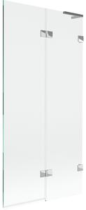 Mexen Lunar L, paravan de cadă cu 2 aripi dreapta 90 x 150 cm, sticlă transparentă, crom, 897L-090-100-01-00-P