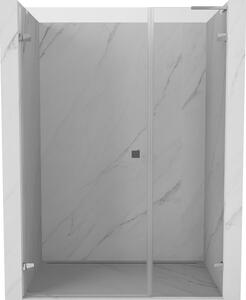 Ușă de duș cu balamale pe stânga Mexen Lunar-B, L, 145 cm, sticlă transparentă de 8 mm, profil cromat, 832SL-145-050-01-00-L