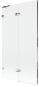 Mexen Lunar L, paravan de cadă cu 2 aripi stânga 100 x 150 cm, sticlă transparentă, crom, 897L-100-100-01-00-L