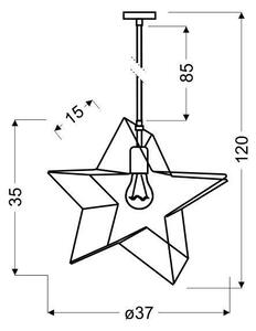 Lustră pe cablu STAR 1xE27/60W/230V