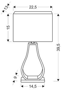 Lampă de masă FEMO 1xE14/40W/230V gri/maro