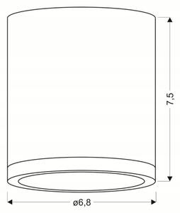 LED Plafonieră TUBA LED/5W/230V alb/bej