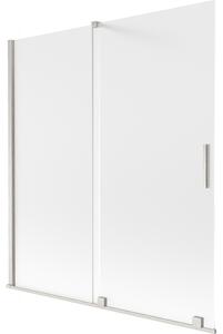 Mexen Velar, paravan de baie glisant cu 2 aripi 150 x 150 cm, sticlă mată 8 mm, oțel periat, 896-150-000-31-97