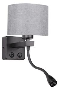 Corp de iluminat LED flexibil POLO 1xE27/40W+LED/2W 230V negru