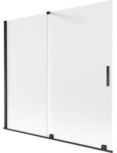 Mexen Velar, paravan de baie glisant cu 2 aripi 170 x 150 cm, sticlă mată 8 mm, negru mat, 896-170-000-31-70
