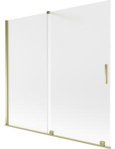 Mexen Velar, paravan de baie glisant cu 2 aripi 170 x 150 cm, sticlă mată 8 mm, auriu strălucitor, 896-170-000-31-50
