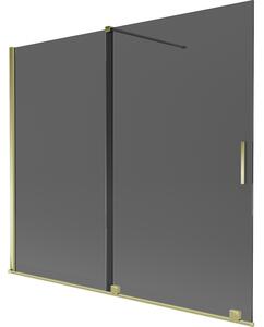 Mexen Velar, paravan de baie glisant cu 2 aripi 180 x 150 cm, sticla gri 8 mm, auriu lucios, 896-180-000-41-50